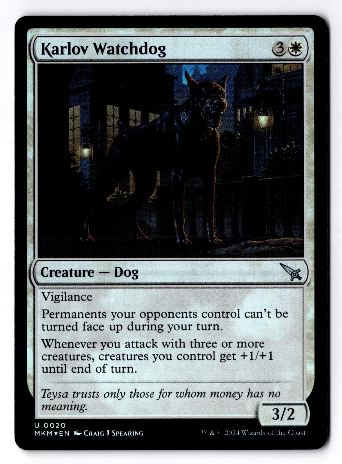 Karlov Watchdog 20 Uncommon Murders at Karlov Manor Magic: The Gathering Foil LP