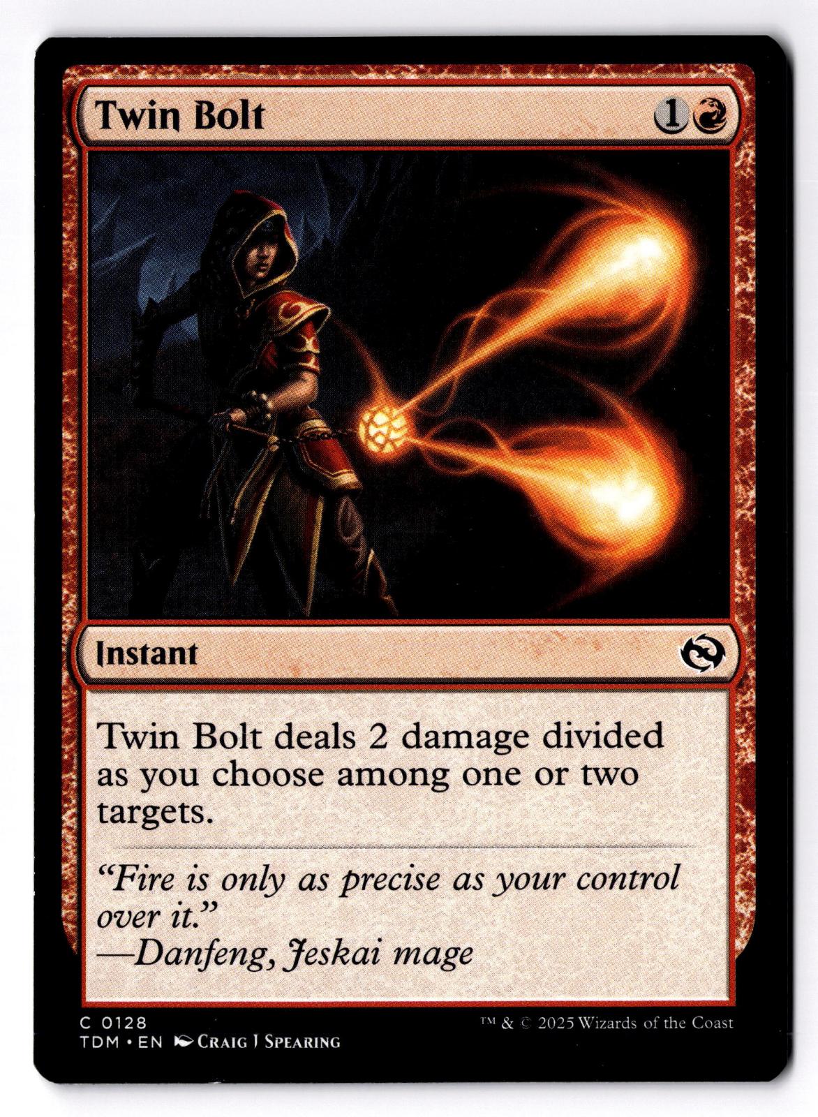 Twin Bolt 128 Common Tarkir: Dragonstorm Magic: The Gathering Lightly Played