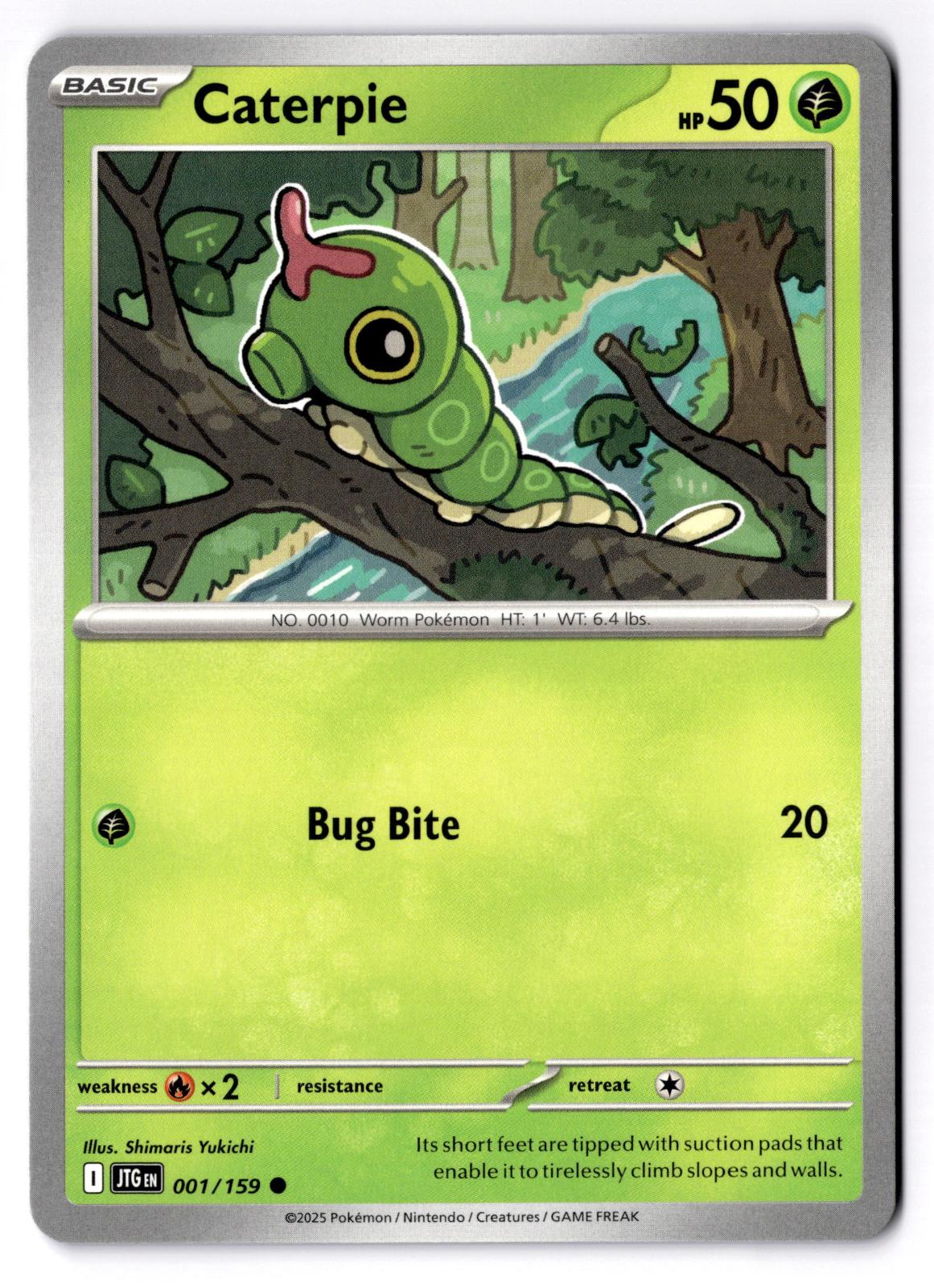 Caterpie 001/159 Common Journey Together Pokemon Near Mint