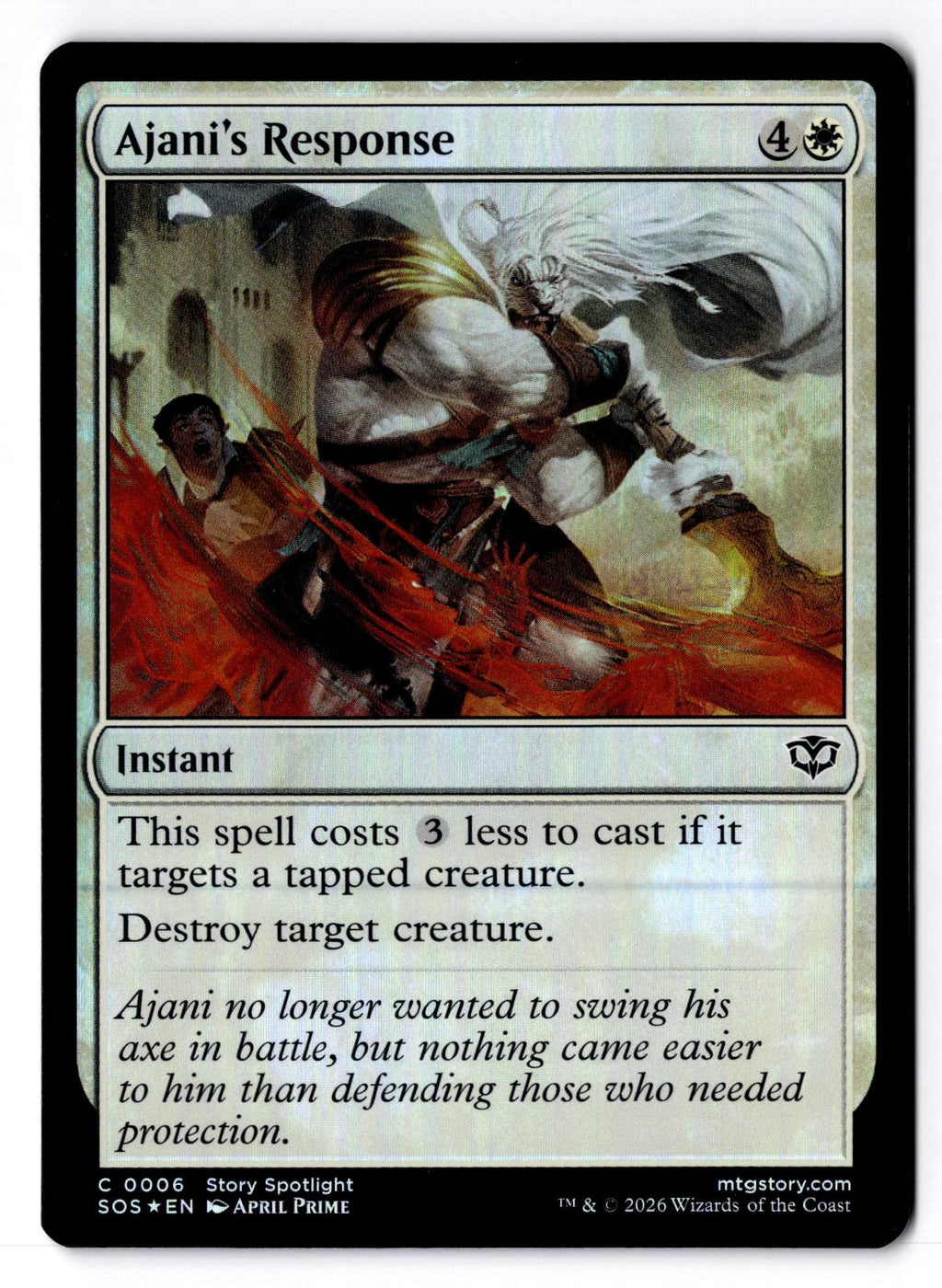 Ajani's Response 6 Common Secrets of Strixhaven Magic: The Gathering Foil LP