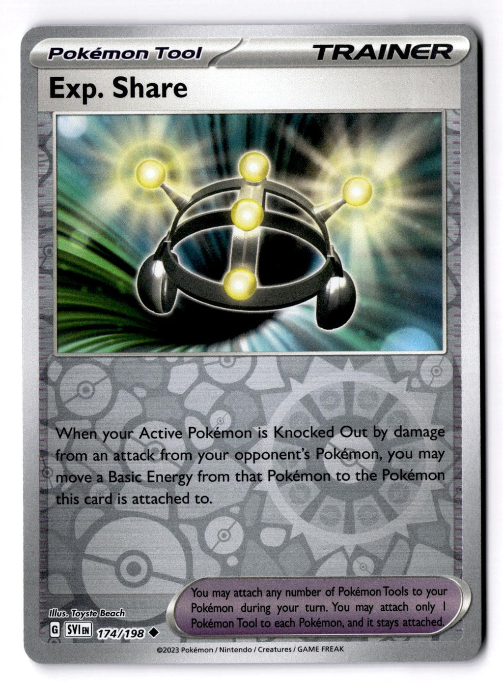 Exp. Share 174/198 Uncommon Scarlet & Violet Pokemon Reverse Holo Near Mint
