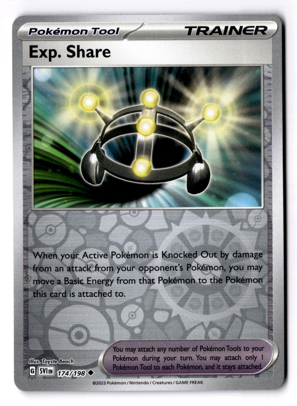 Exp. Share 174/198 Uncommon Scarlet & Violet Pokemon Reverse Holo Near Mint