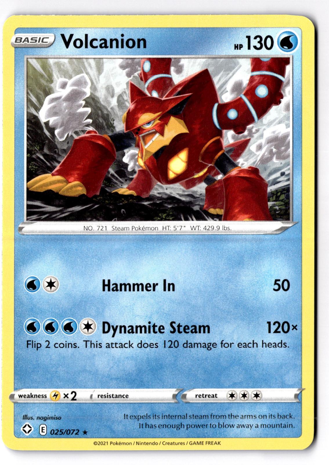 Volcanion 025/072 Rare Shining Fates Pokemon Lightly Played