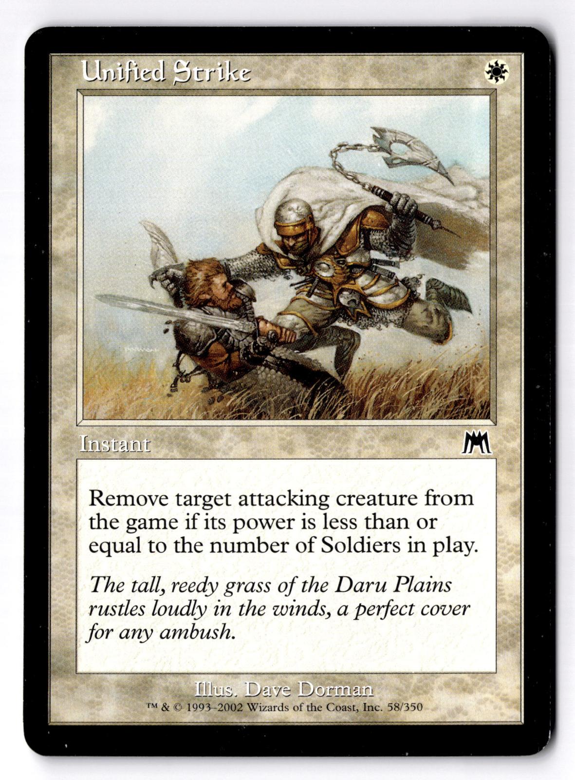 Unified Strike 58 Common Onslaught Magic: The Gathering Moderately Played
