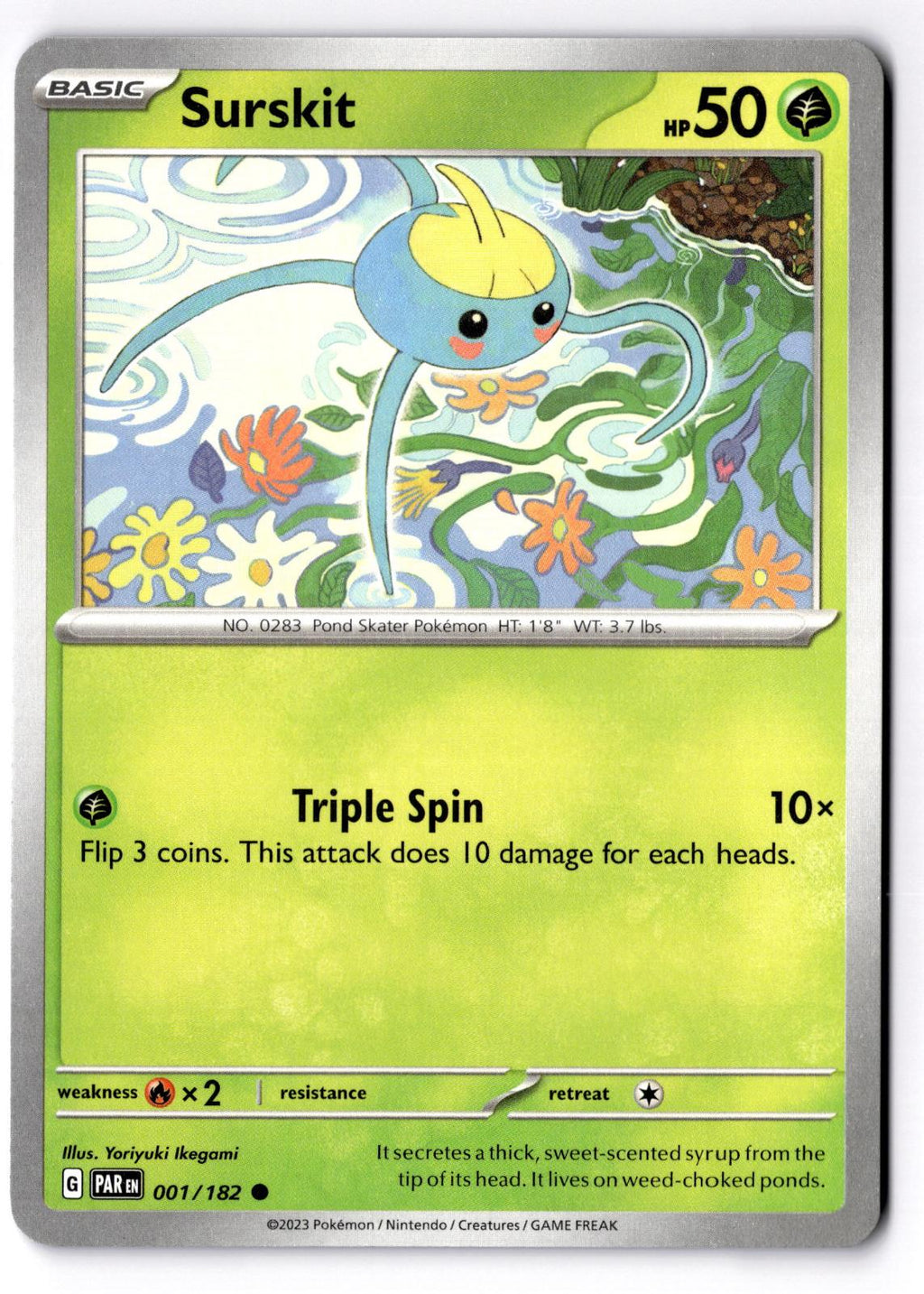 Surskit 001/182 Common Paradox Rift Pokemon Near Mint