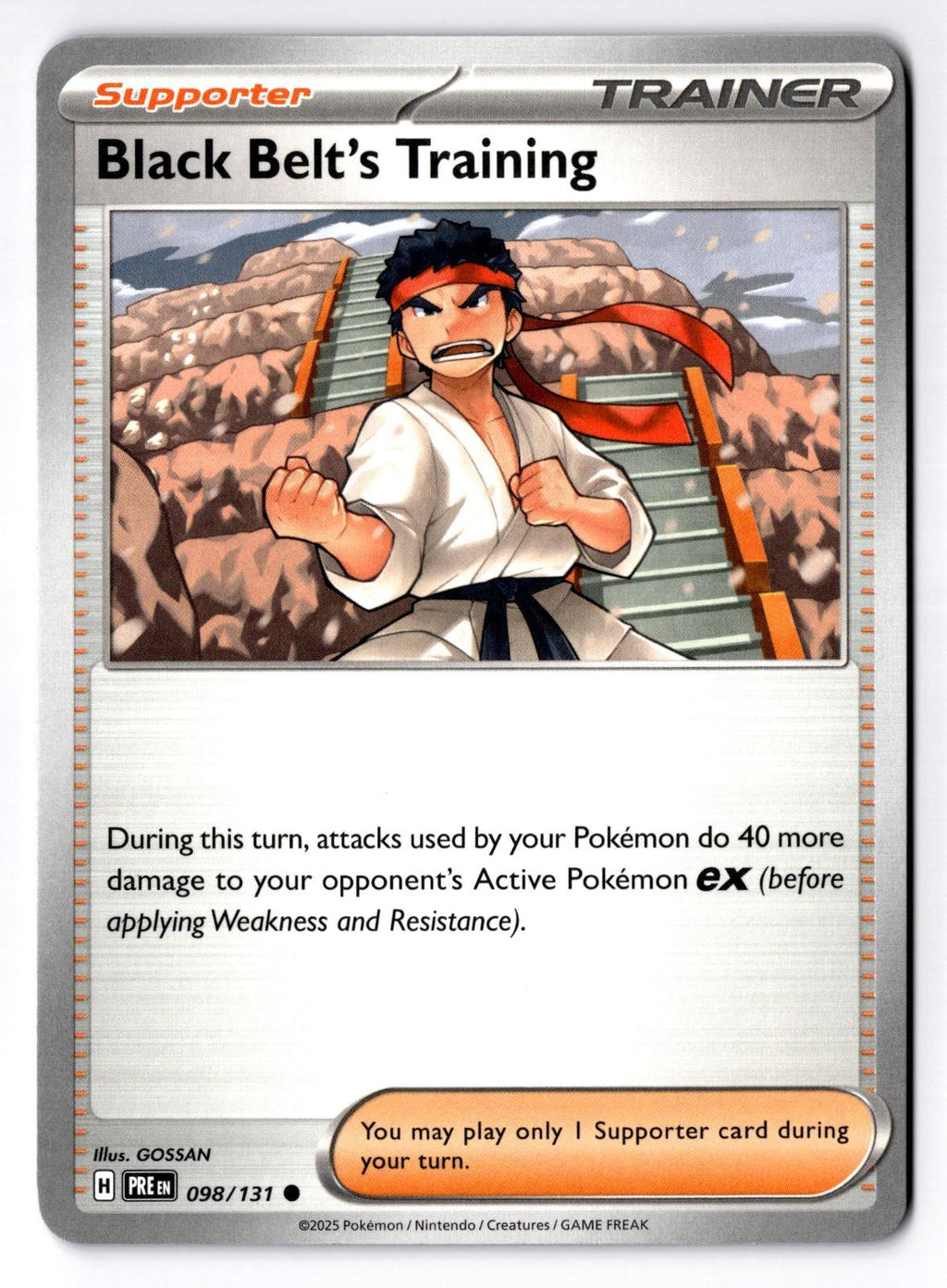 Black Belt's Training 098/131 Common Prismatic Evolutions Pokemon Near Mint