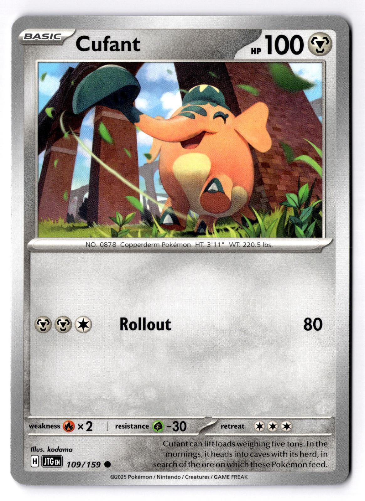 Cufant 109/159 Common Journey Together Pokemon Near Mint