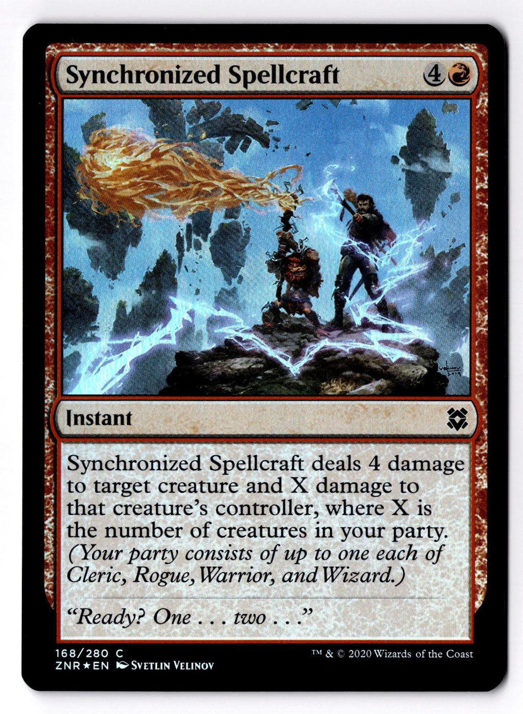 Synchronized Spellcraft 168 Common Zendikar Rising Magic: The Gathering Foil LP