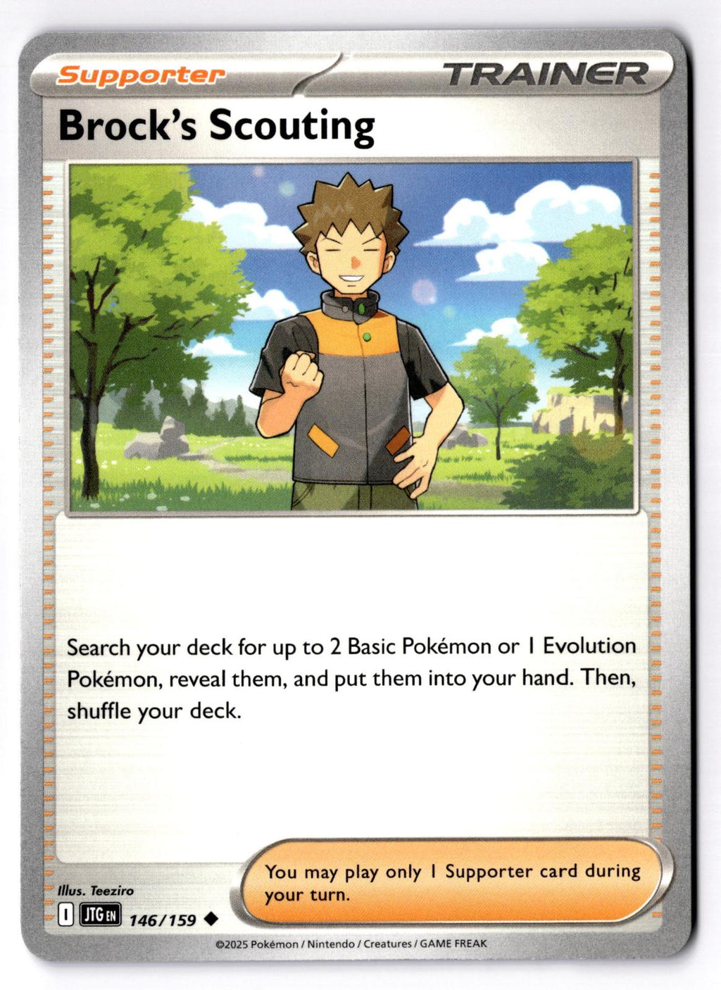 Brock's Scouting 146/159 Uncommon Journey Together Pokemon Near Mint