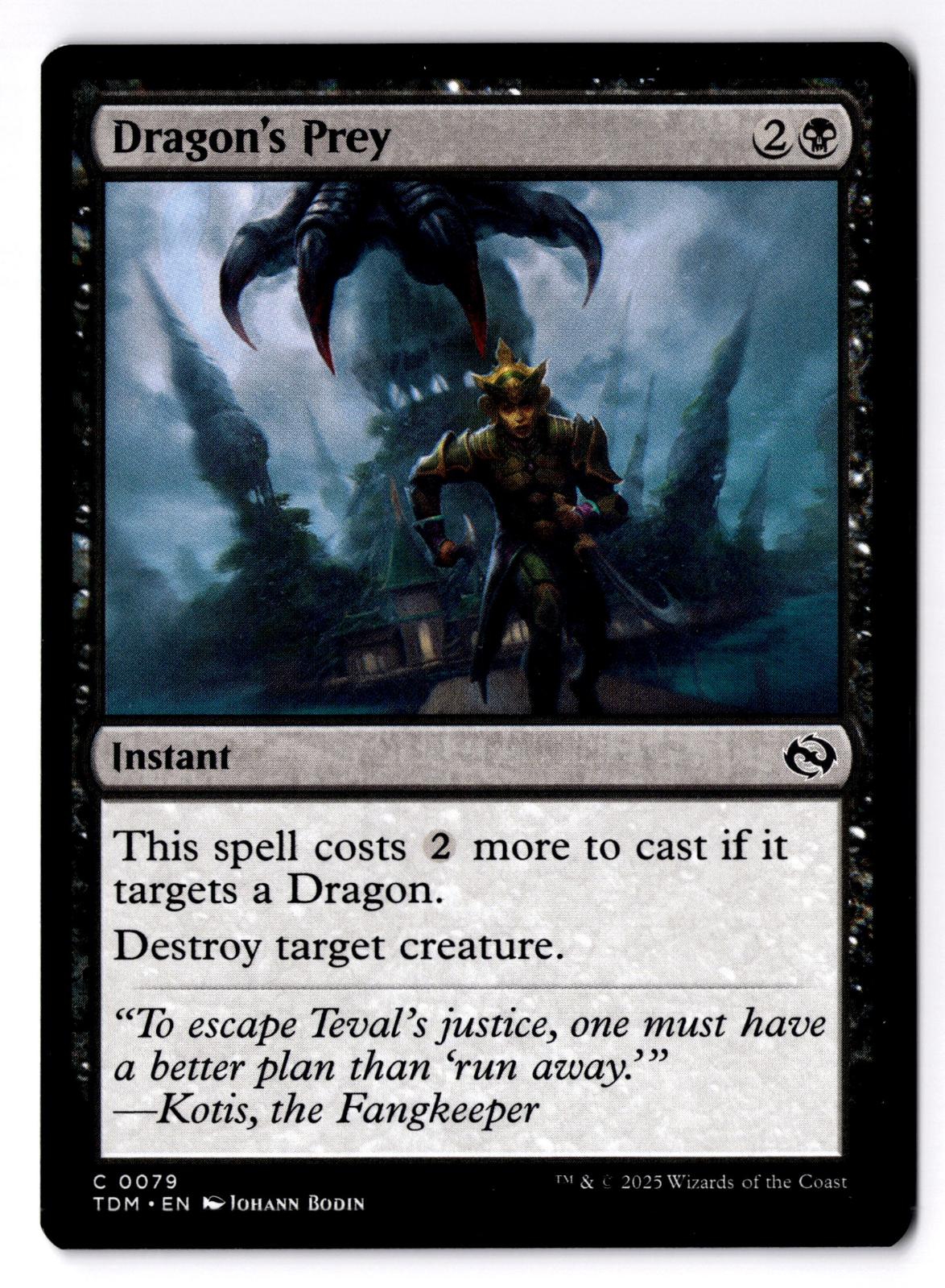 Dragon's Prey 79 Common Tarkir: Dragonstorm Magic: The Gathering Lightly Played