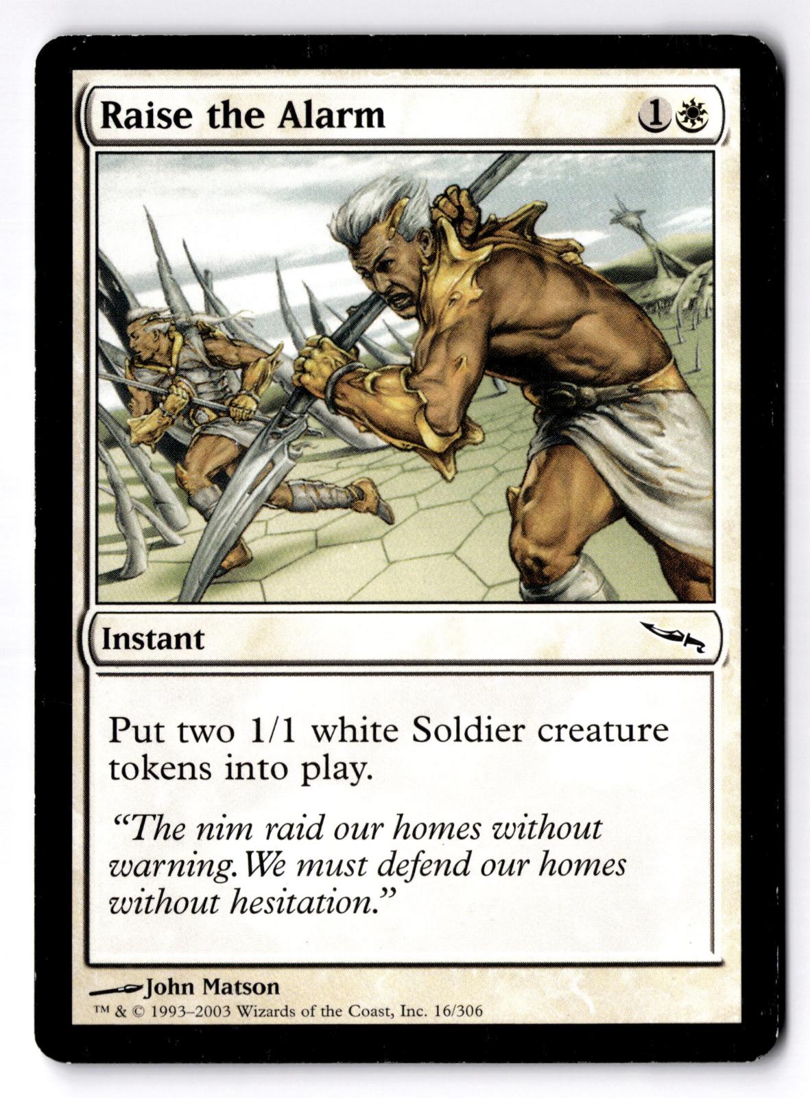Raise the Alarm 16 Common Mirrodin Magic: The Gathering Moderately Played