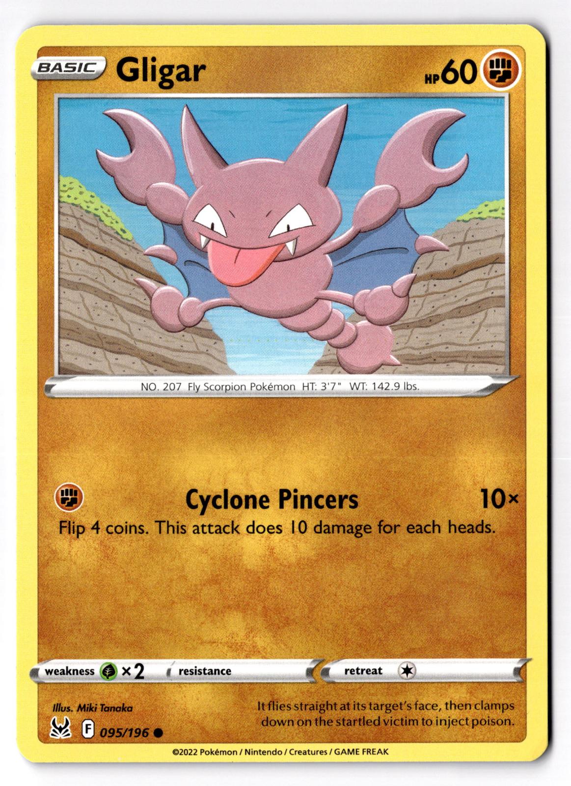 Gligar 095/196 Common Lost Origin Pokemon Near Mint