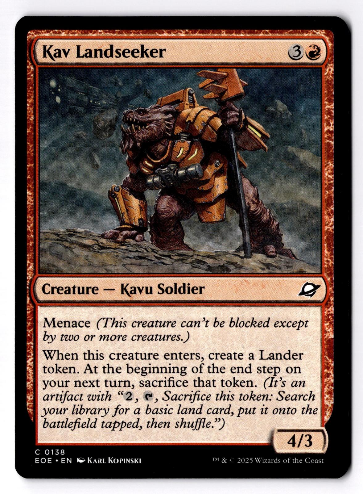 Kav Landseeker 138 Common Edge of Eternities Magic: The Gathering Lightly Played