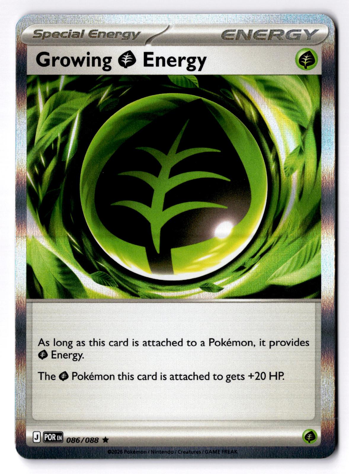 Growing Grass Energy (Non-Holo) 086/088 Rare Deck Exclusives Pokemon LP