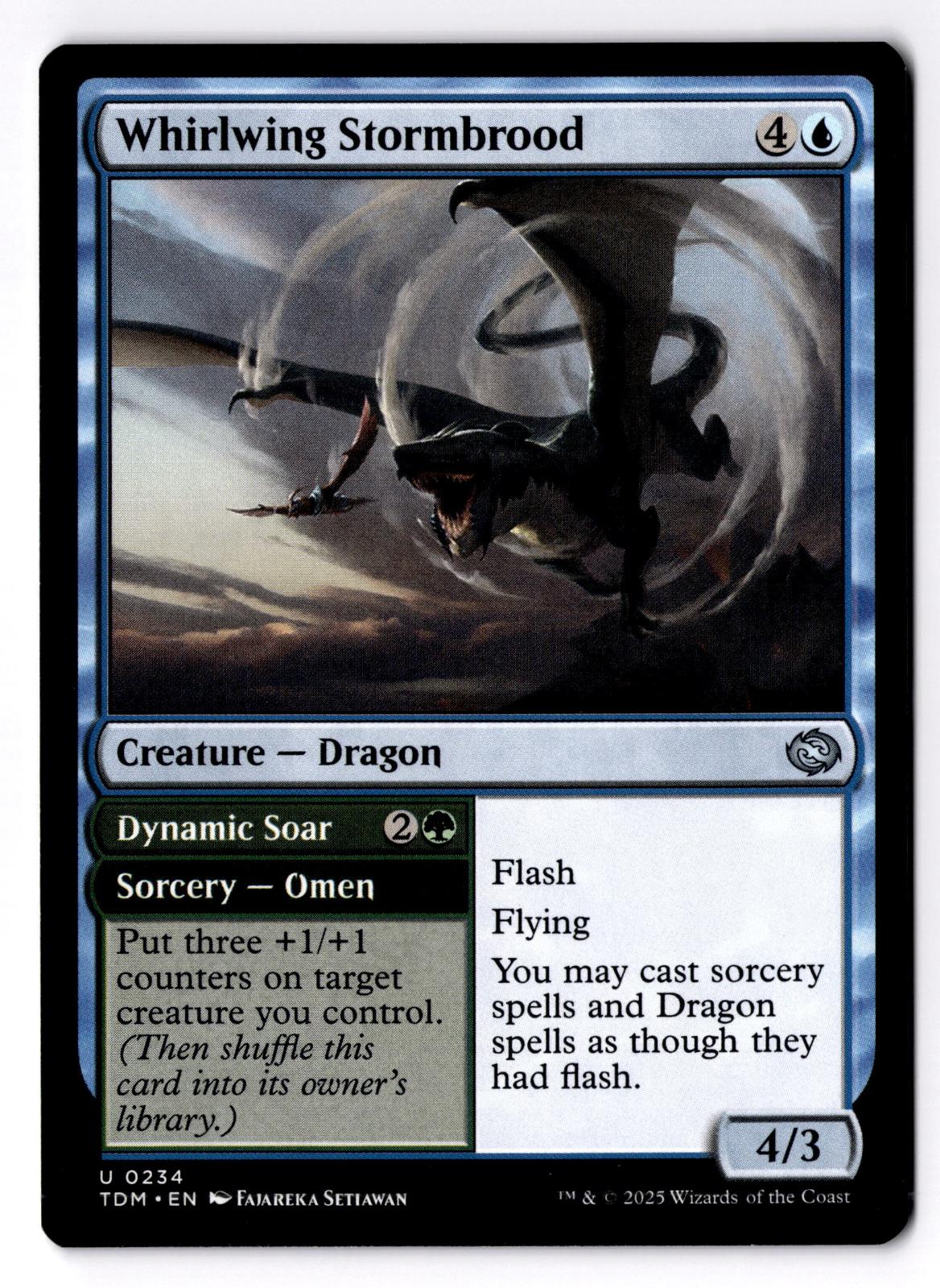 Whirlwing Stormbrood 234 Uncommon Tarkir: Dragonstorm Magic: The Gathering LP