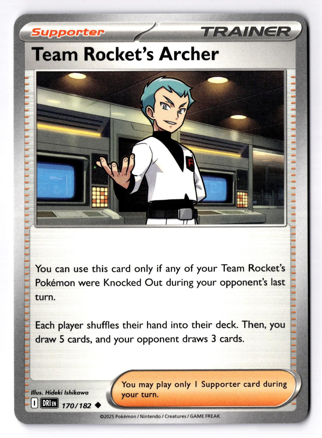 Team Rocket's Archer 170/182 Uncommon Destined Rivals Pokemon Near Mint