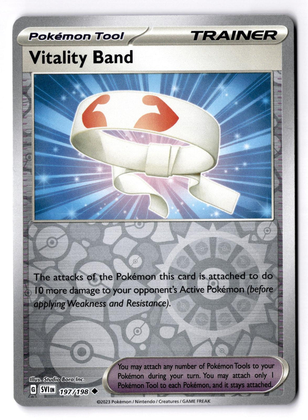 Vitality Band 197/198 Uncommon Scarlet & Violet Pokemon Reverse Holo Near Mint
