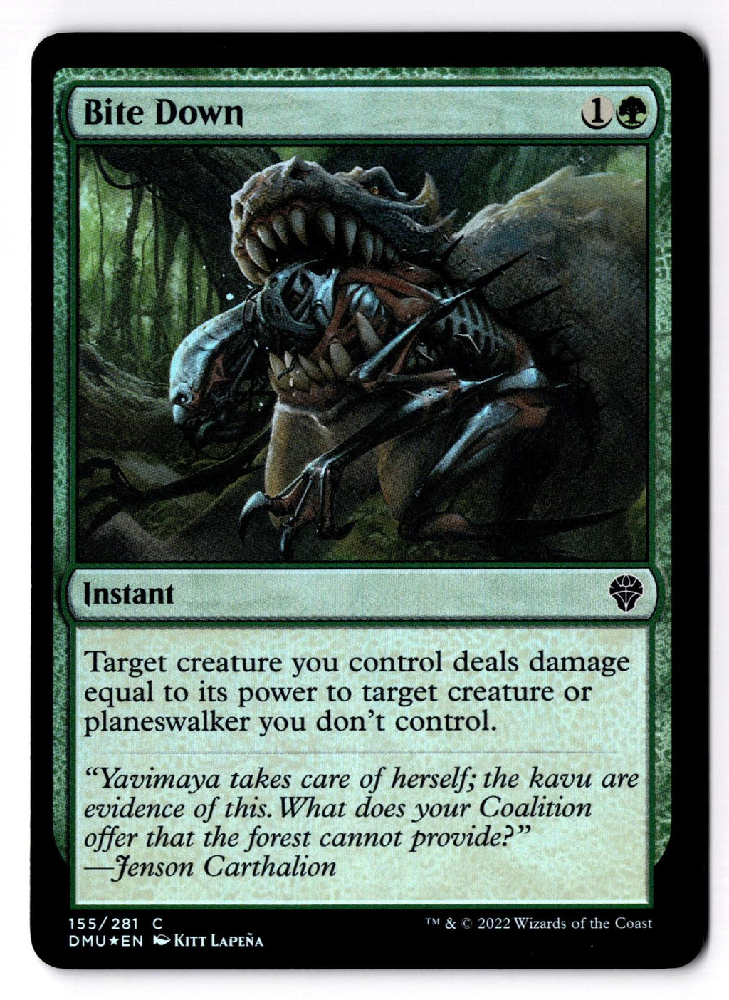 Bite Down 155 Common Dominaria United Magic: The Gathering Foil Lightly Played