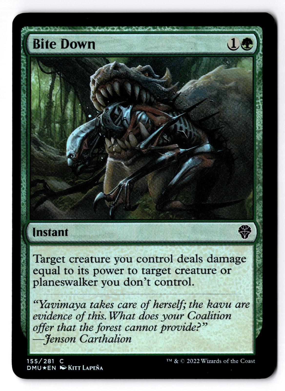 Bite Down 155 Common Dominaria United Magic: The Gathering Foil Lightly Played