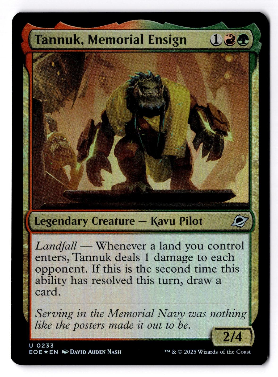Tannuk, Memorial Ensign 233 Edge of Eternities Magic: The Gathering Foil LP