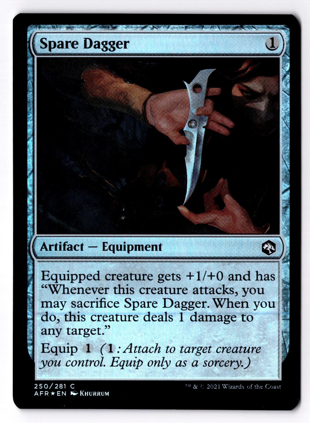Spare Dagger 250 Adventures in the Forgotten Realms Magic: The Gathering Foil LP
