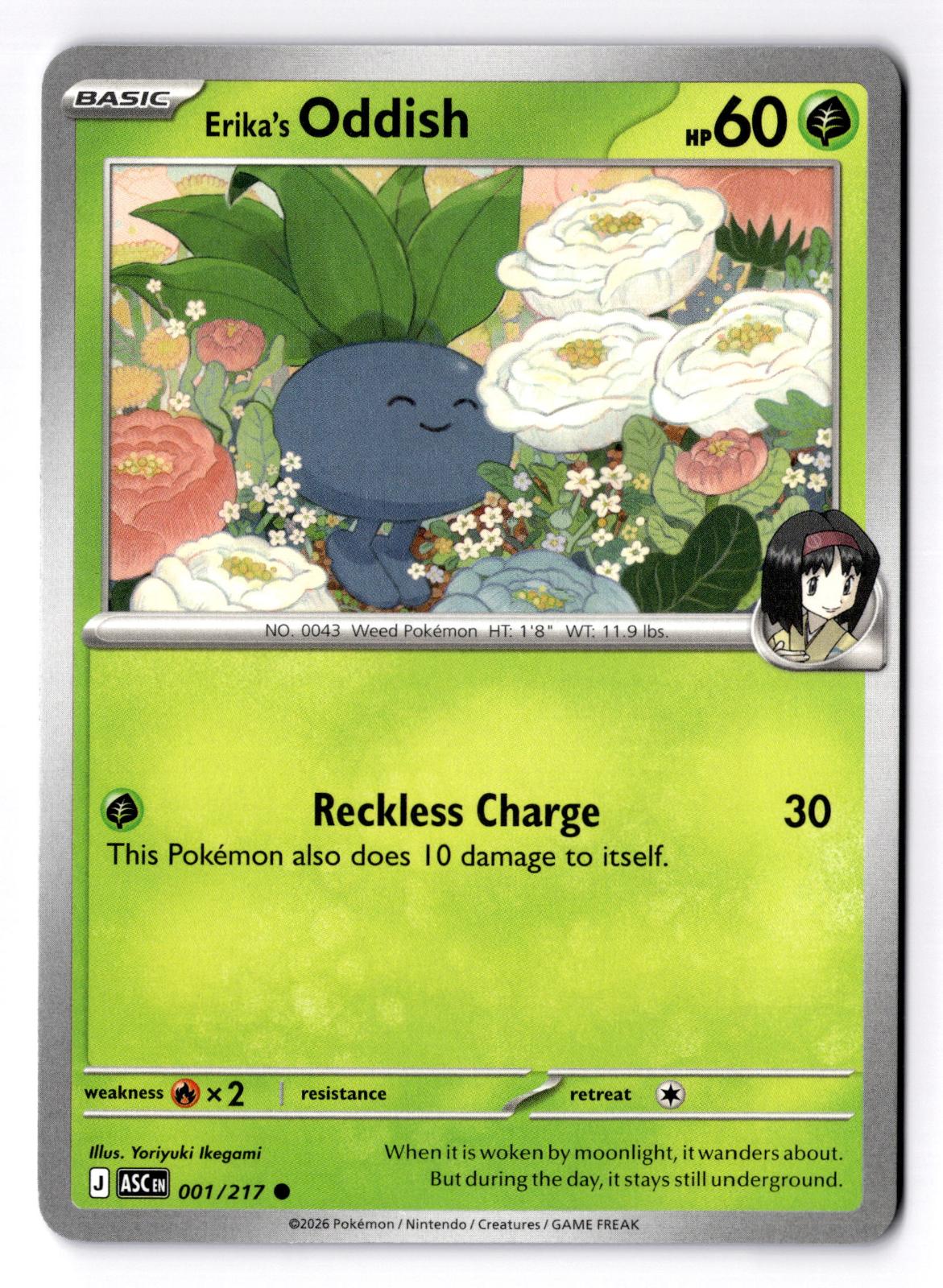 Erika's Oddish 001/217 Common Ascended Heroes Pokemon Near Mint