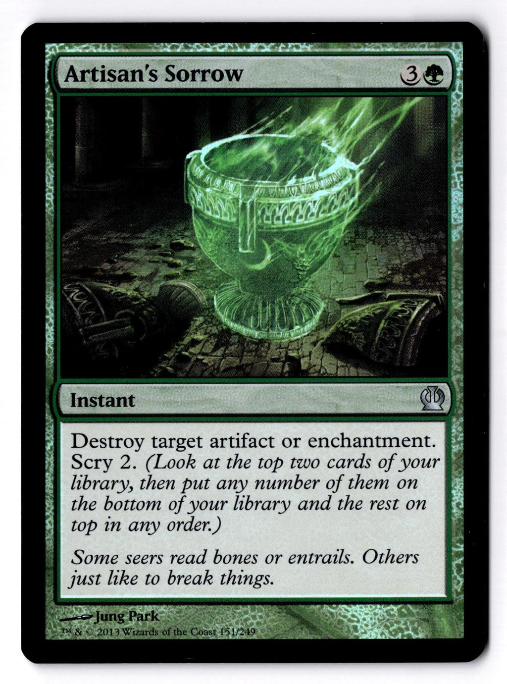 Artisan's Sorrow 151 Uncommon Theros Magic: The Gathering Foil Lightly Played
