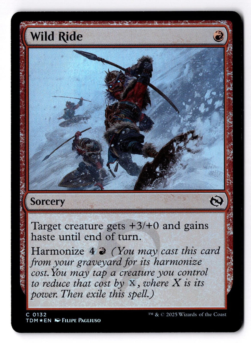 Wild Ride 132 Common Tarkir: Dragonstorm Magic: The Gathering Foil LP