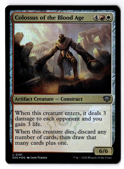 Colossus of the Blood Age 181 Secrets of Strixhaven Magic: The Gathering Foil LP