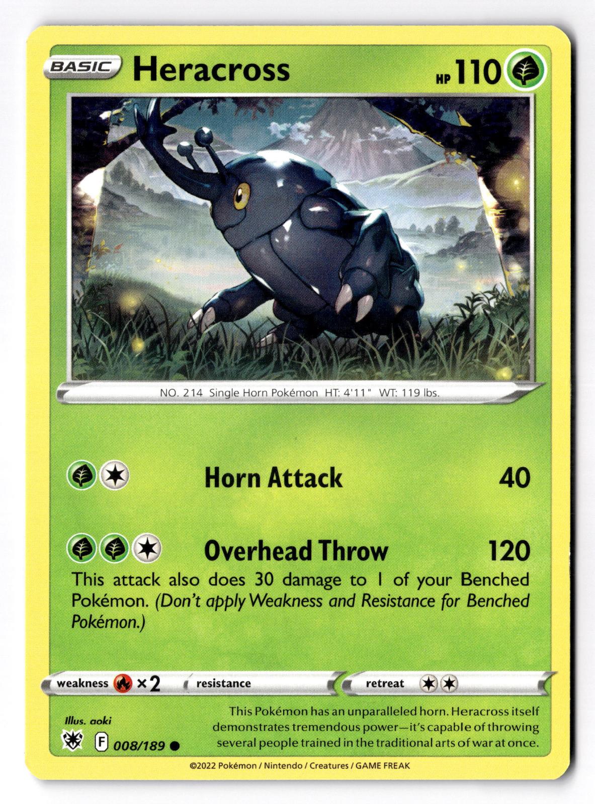 Heracross 008/189 Common Astral Radiance Pokemon Near Mint