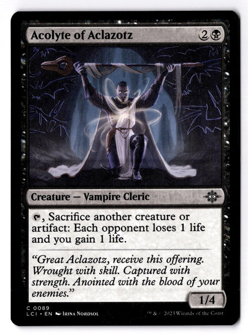 Acolyte of Aclazotz 89 Common The Lost Caverns of Ixalan Magic: The Gathering LP