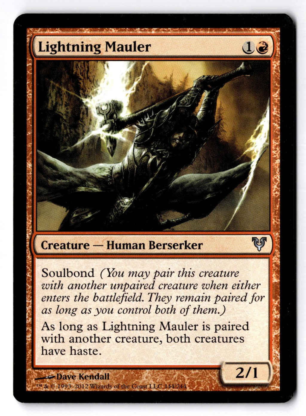 Lightning Mauler 144 Uncommon Avacyn Restored Magic: The Gathering MP