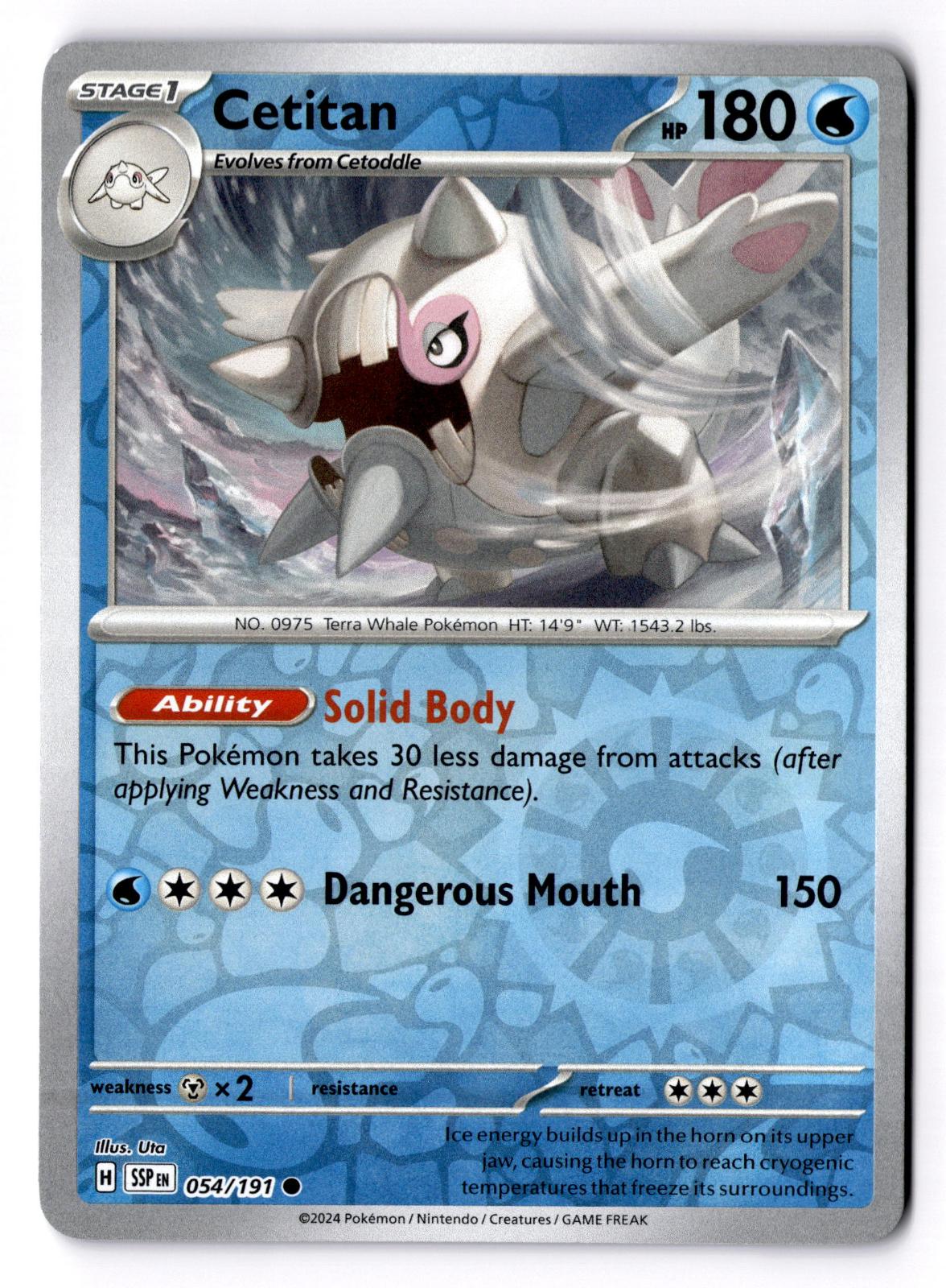 Cetitan 054/191 Common Surging Sparks Pokemon Reverse Holo Near Mint
