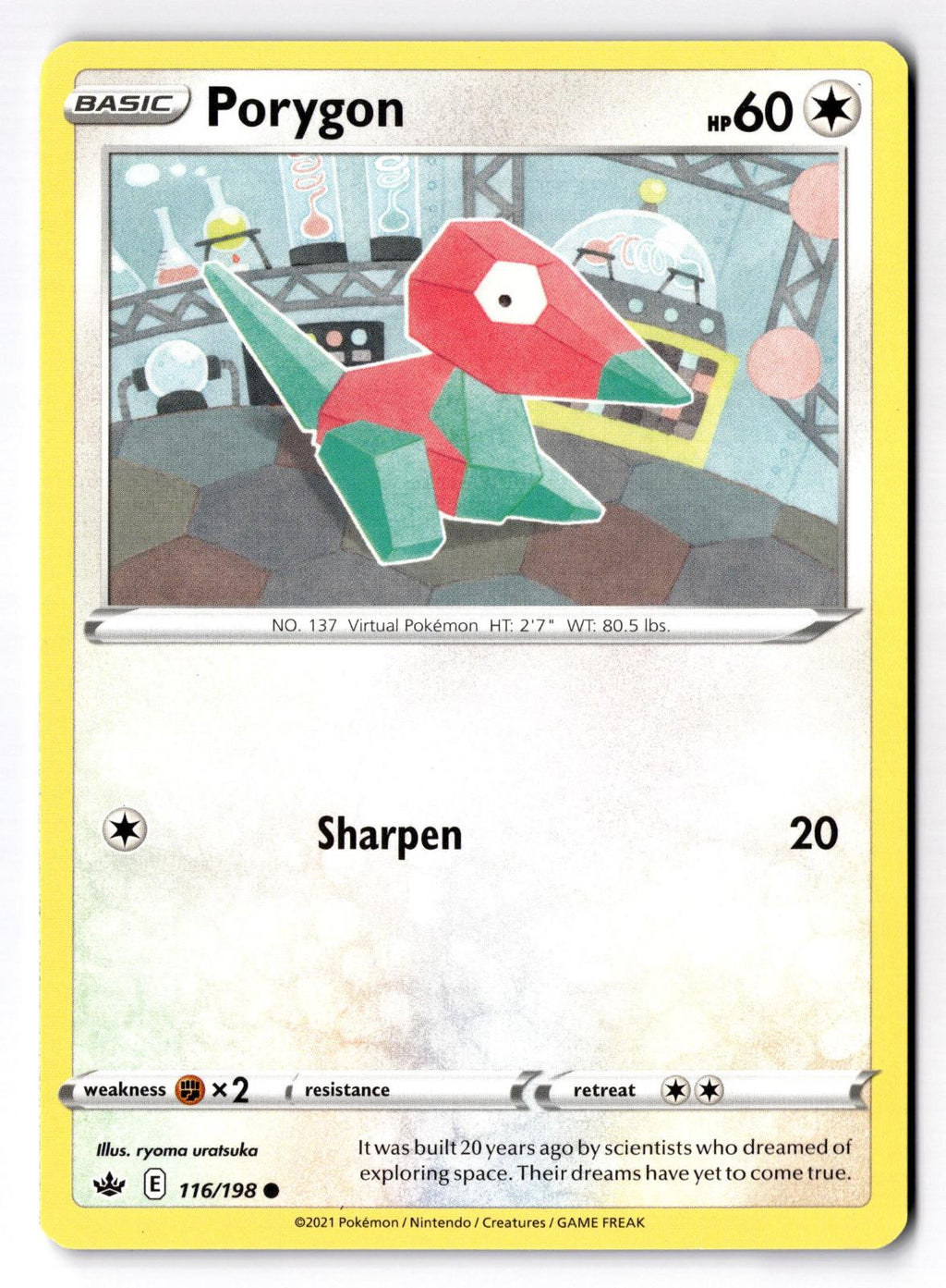Porygon 116/198 Common Chilling Reign Pokemon Near Mint
