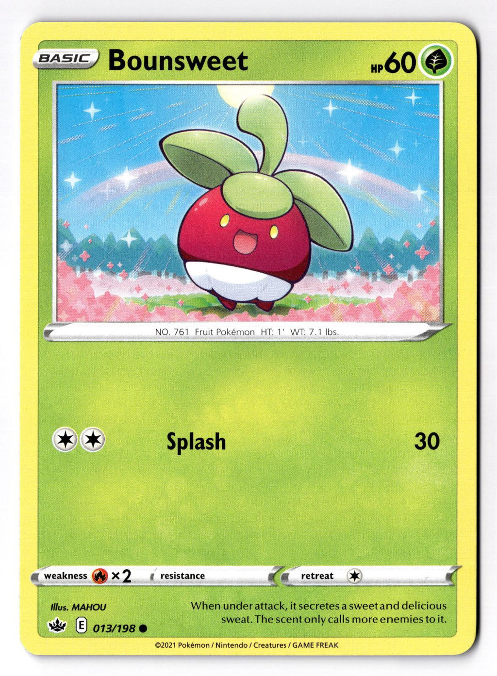 Bounsweet 013/198 Common Chilling Reign Pokemon Near Mint