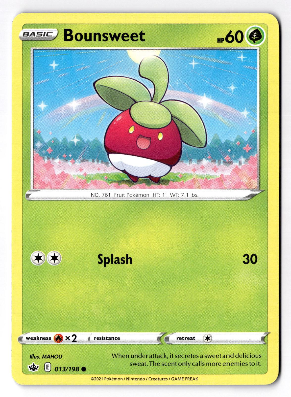 Bounsweet 013/198 Common Chilling Reign Pokemon Near Mint