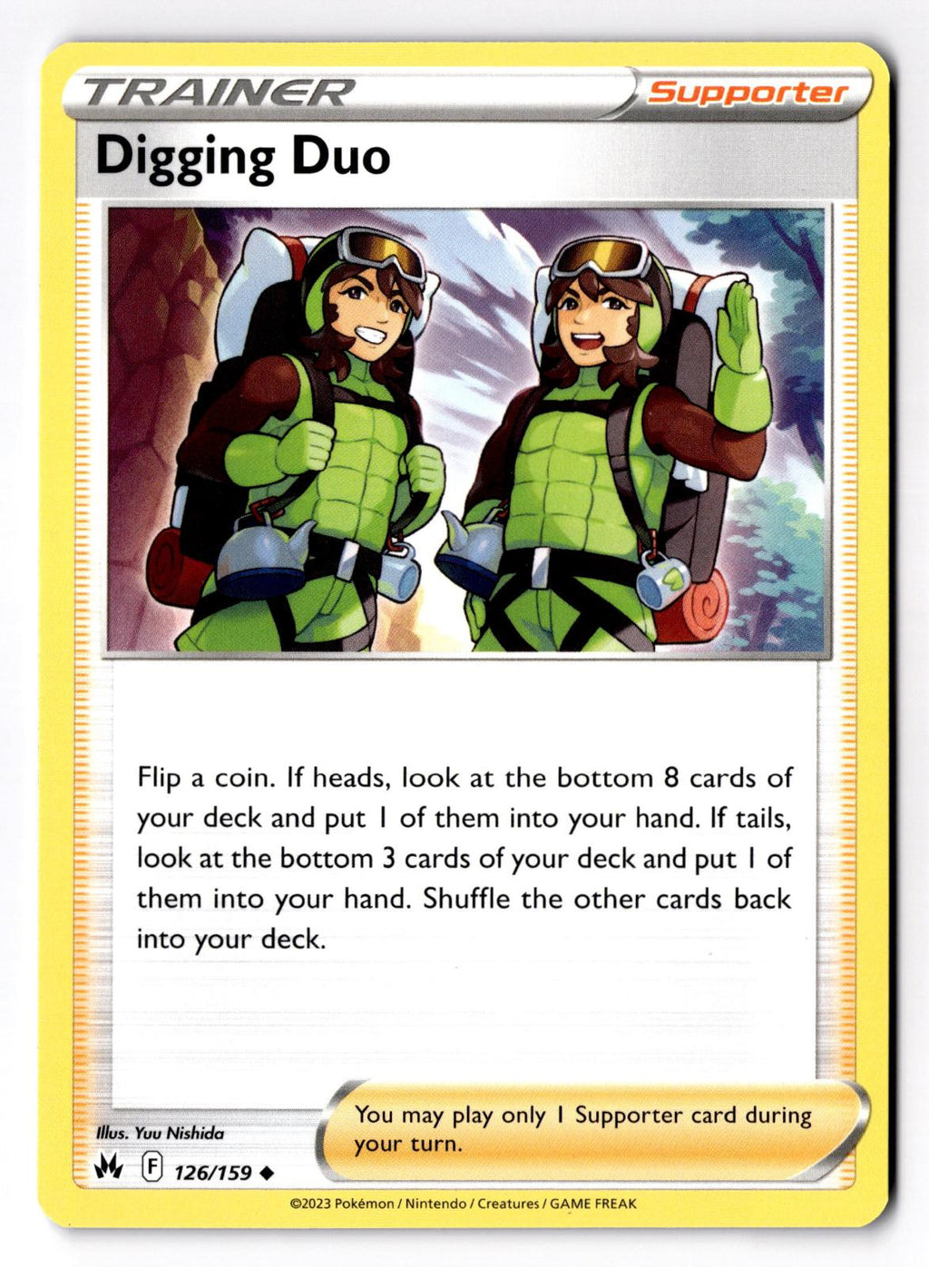 Digging Duo 126/159 Uncommon Crown Zenith Pokemon Lightly Played