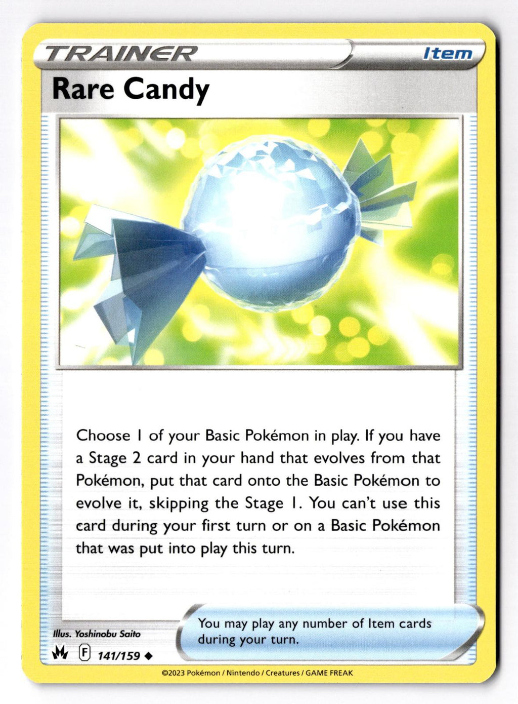 Rare Candy 141/159 Uncommon Crown Zenith Pokemon Near Mint