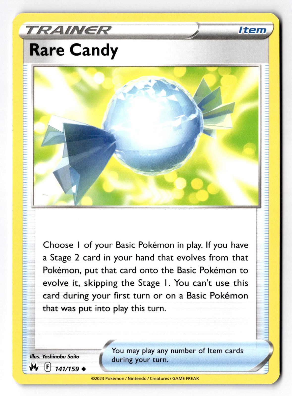 Rare Candy 141/159 Uncommon Crown Zenith Pokemon Near Mint