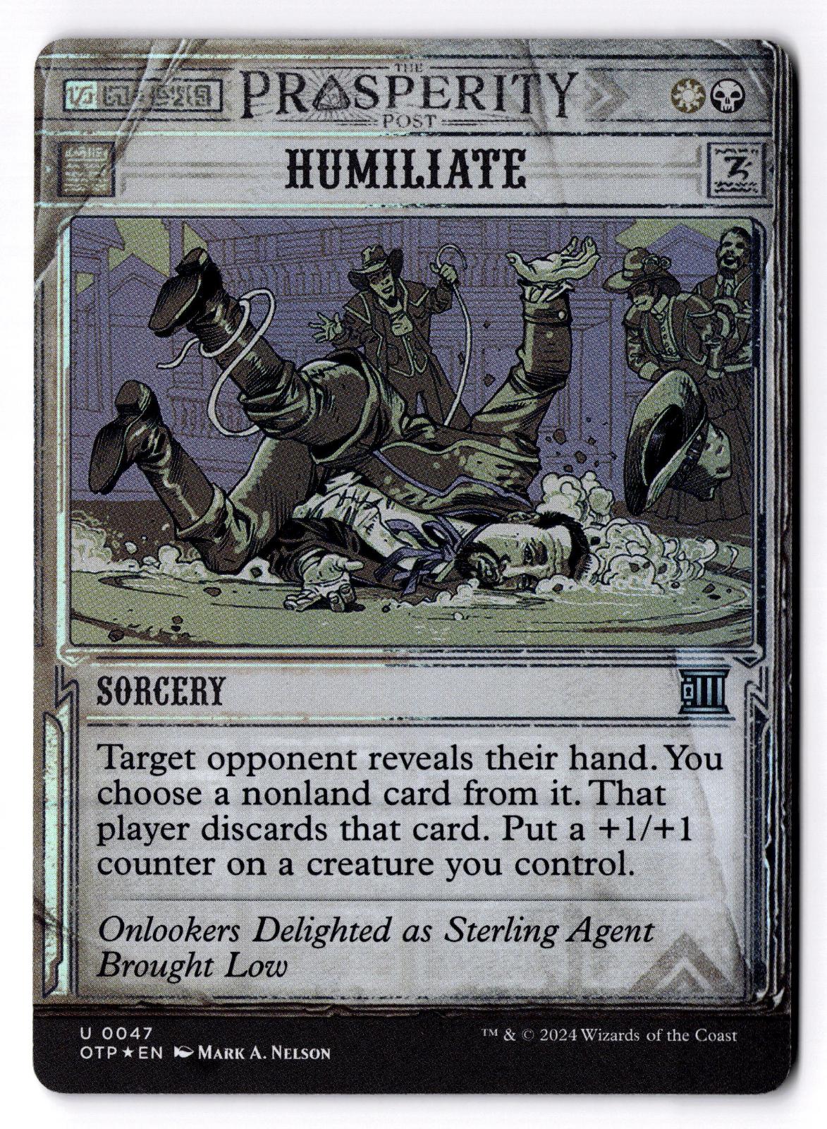 Humiliate 47 Outlaws of Thunder Junction: Breaking News Foil LP