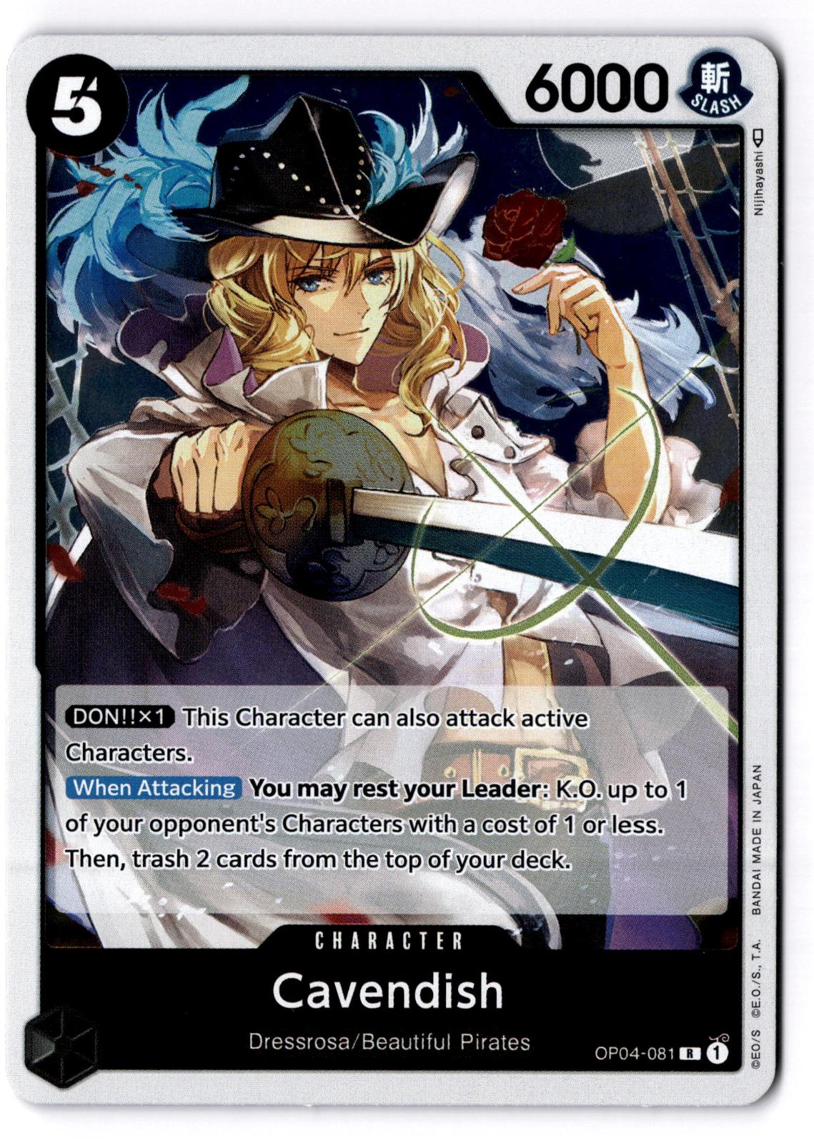Cavendish OP04-081 Rare Kingdoms of Intrigue One Piece Foil Near Mint