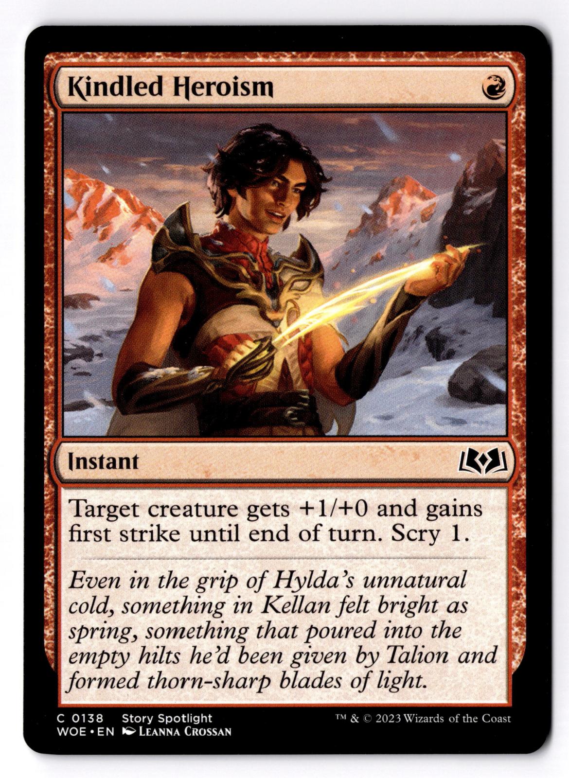 Kindled Heroism 138 Common Wilds of Eldraine Magic: The Gathering Lightly Played