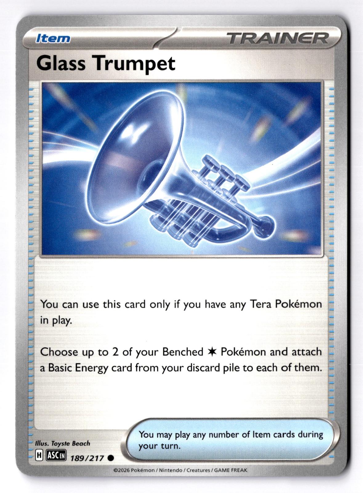 Glass Trumpet 189/217 Common Ascended Heroes Pokemon Near Mint