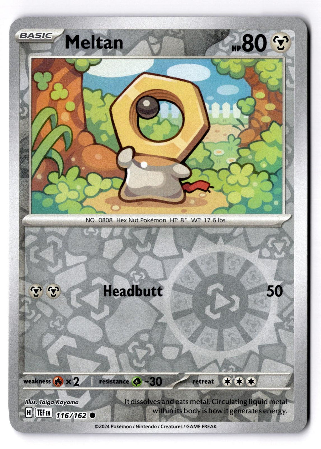 Meltan 116/162 Common Temporal Forces Pokemon Reverse Holo Near Mint