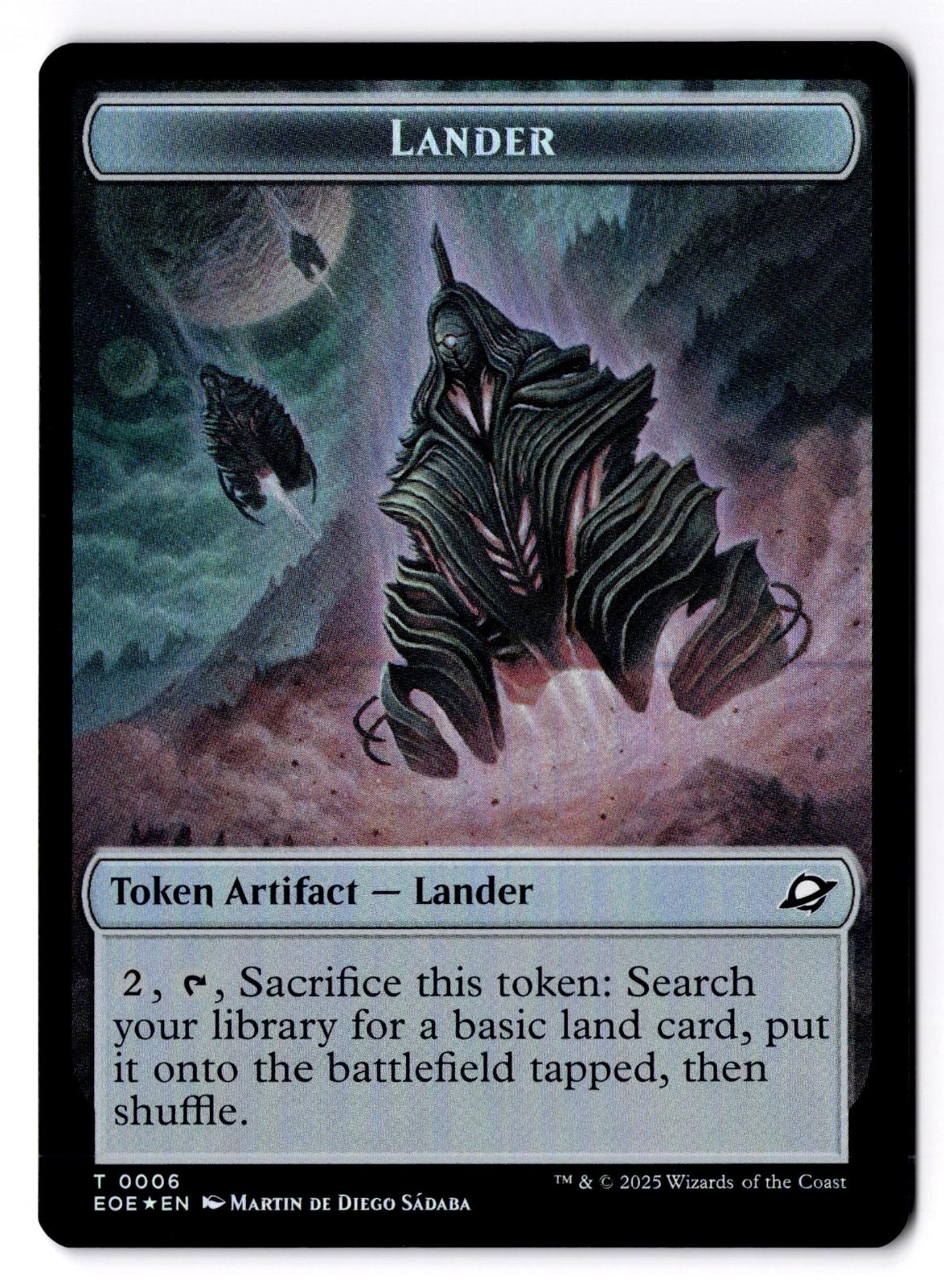 Drone // Lander (0006) Doubled-Sided Token 3 // 6 Magic: The Gathering Foil LP