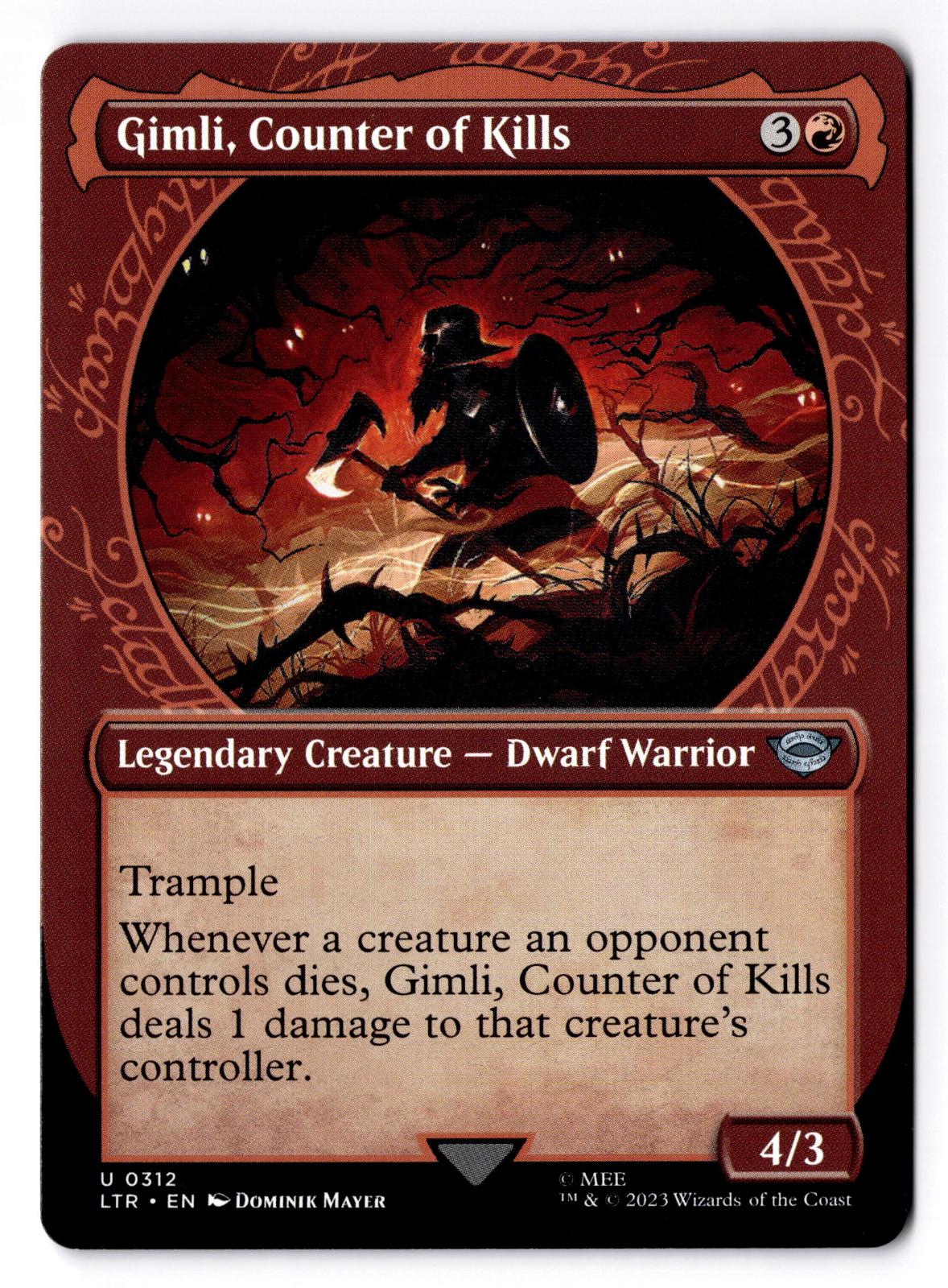 Gimli, Counter of Kills (Showcase) 312 Magic: The Gathering LP