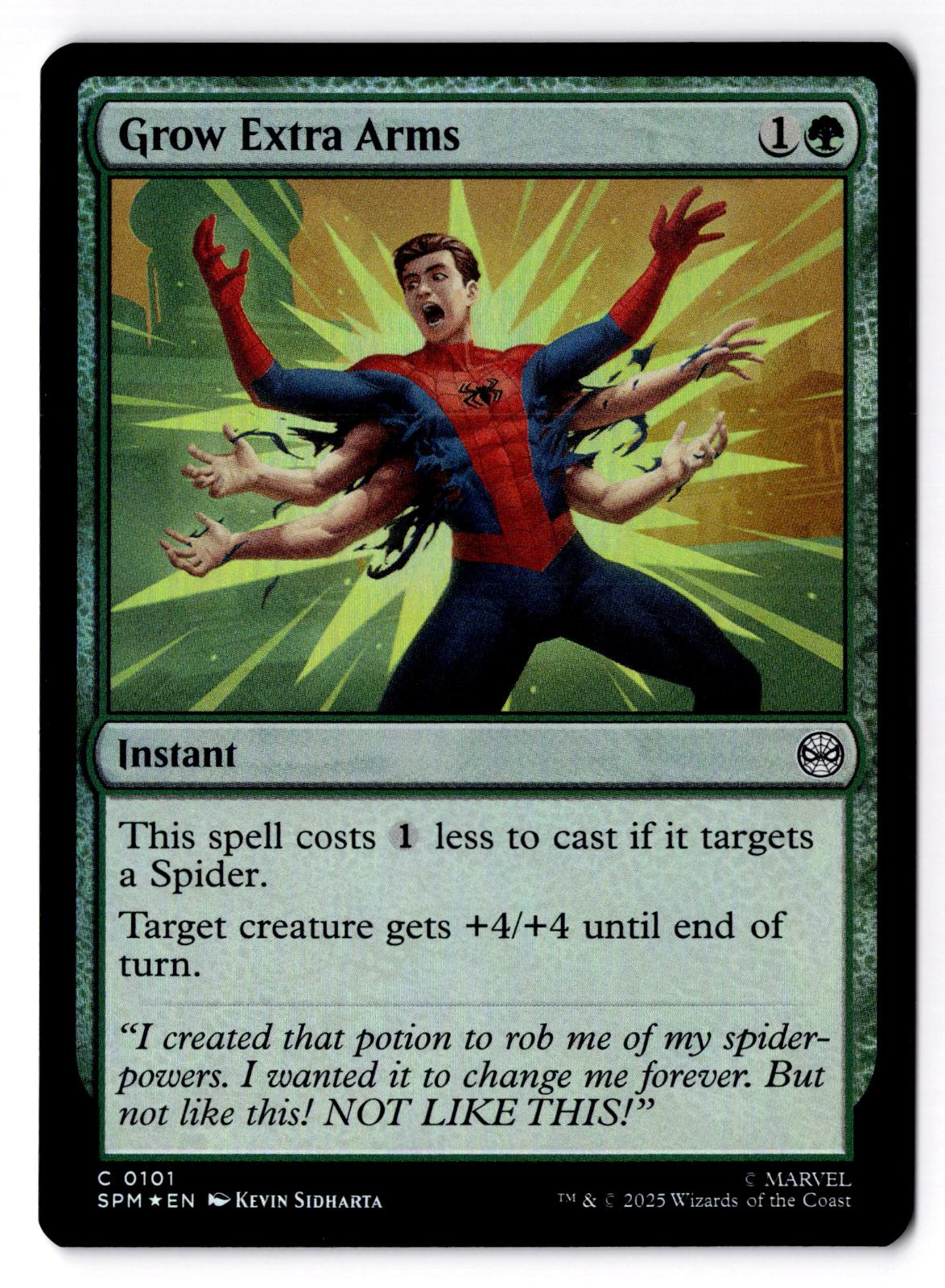 Grow Extra Arms 101 Common Marvel's Spider-Man Magic: The Gathering Foil LP