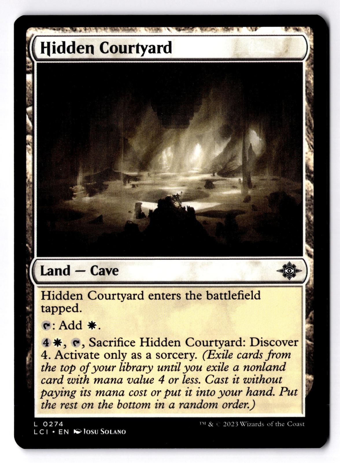 Hidden Courtyard 274 Land The Lost Caverns of Ixalan Magic: The Gathering LP