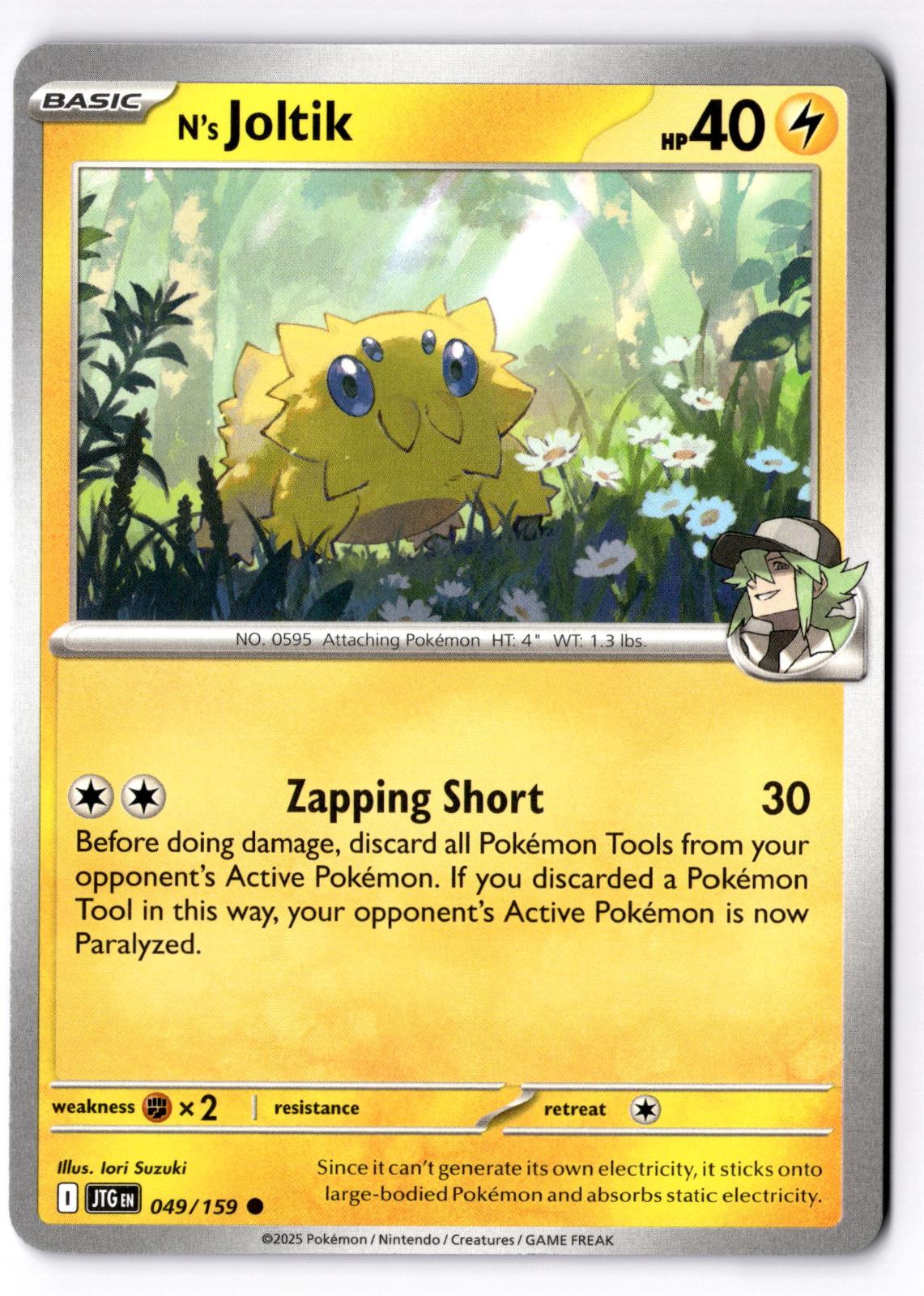 N's Joltik 049/159 Common Journey Together Pokemon Near Mint