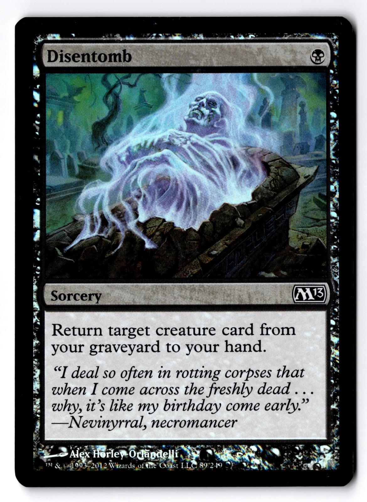 Disentomb 89 Common Magic 2013 (M13) Magic: The Gathering Foil Lightly Played